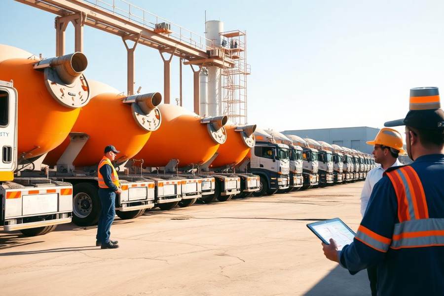 Cassidaro Co. mixer truck fleet and batch plant in Phoenix Arizona